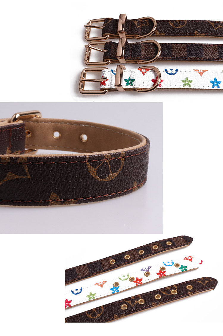 LV Dog Leash & Collar Set Purrfect Puppy