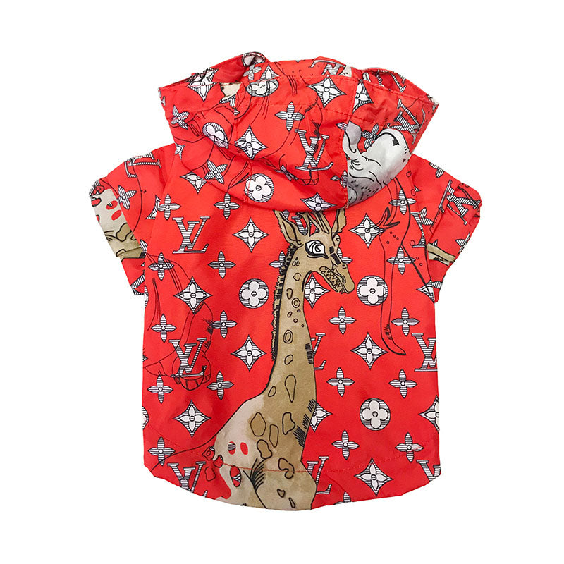 LV Dog Windbreaker Jacket Purrfect Puppy