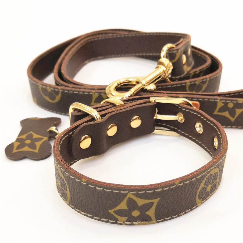 LV Dog Collar Set Vip