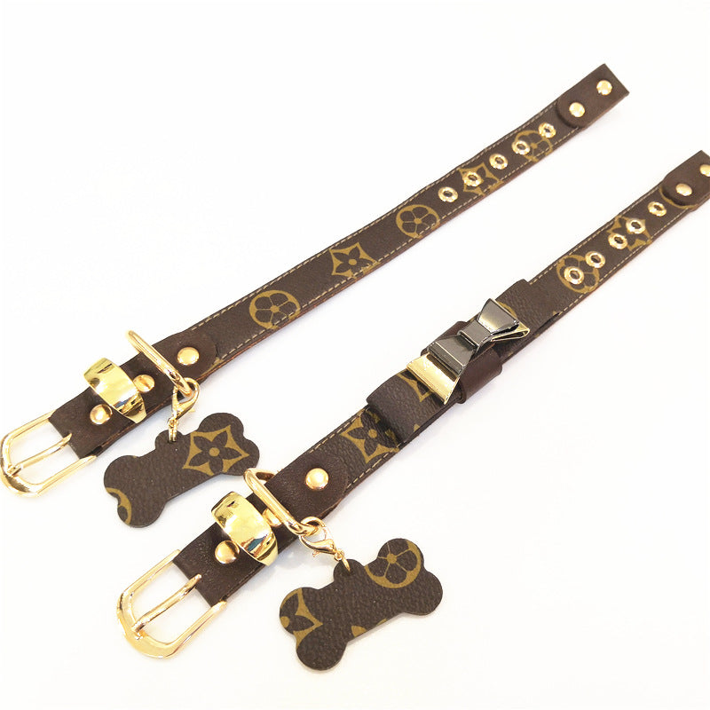 LV Dog Collar Set Vip