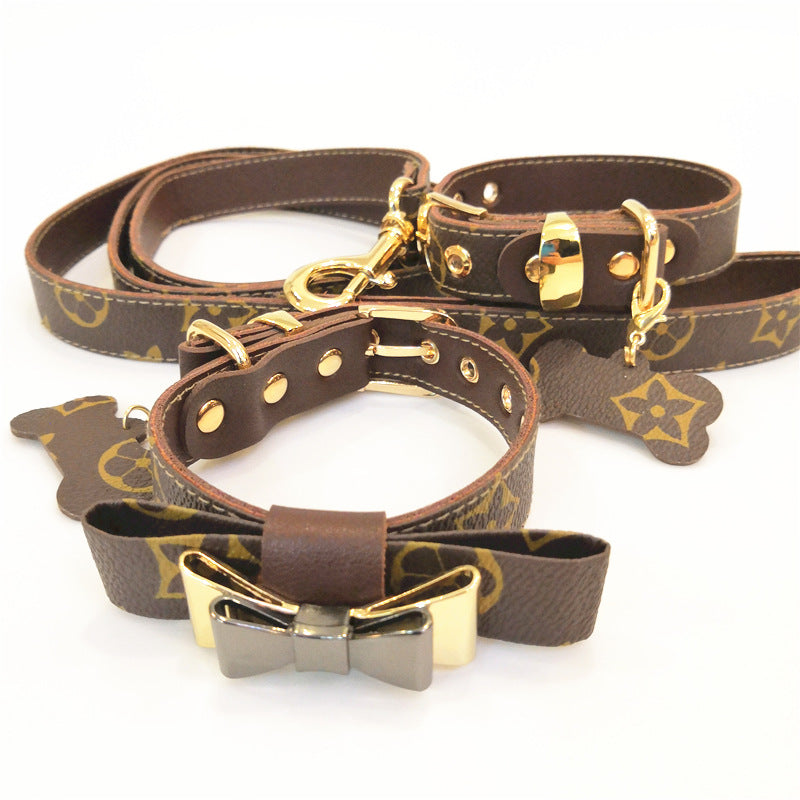 LV Dog Collar Set Vip