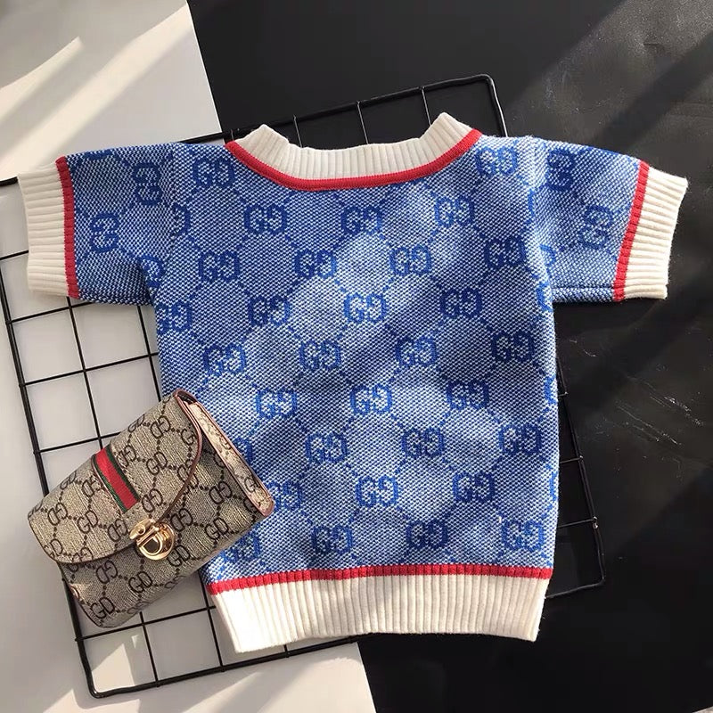 Pucci Dog Blue Sweater