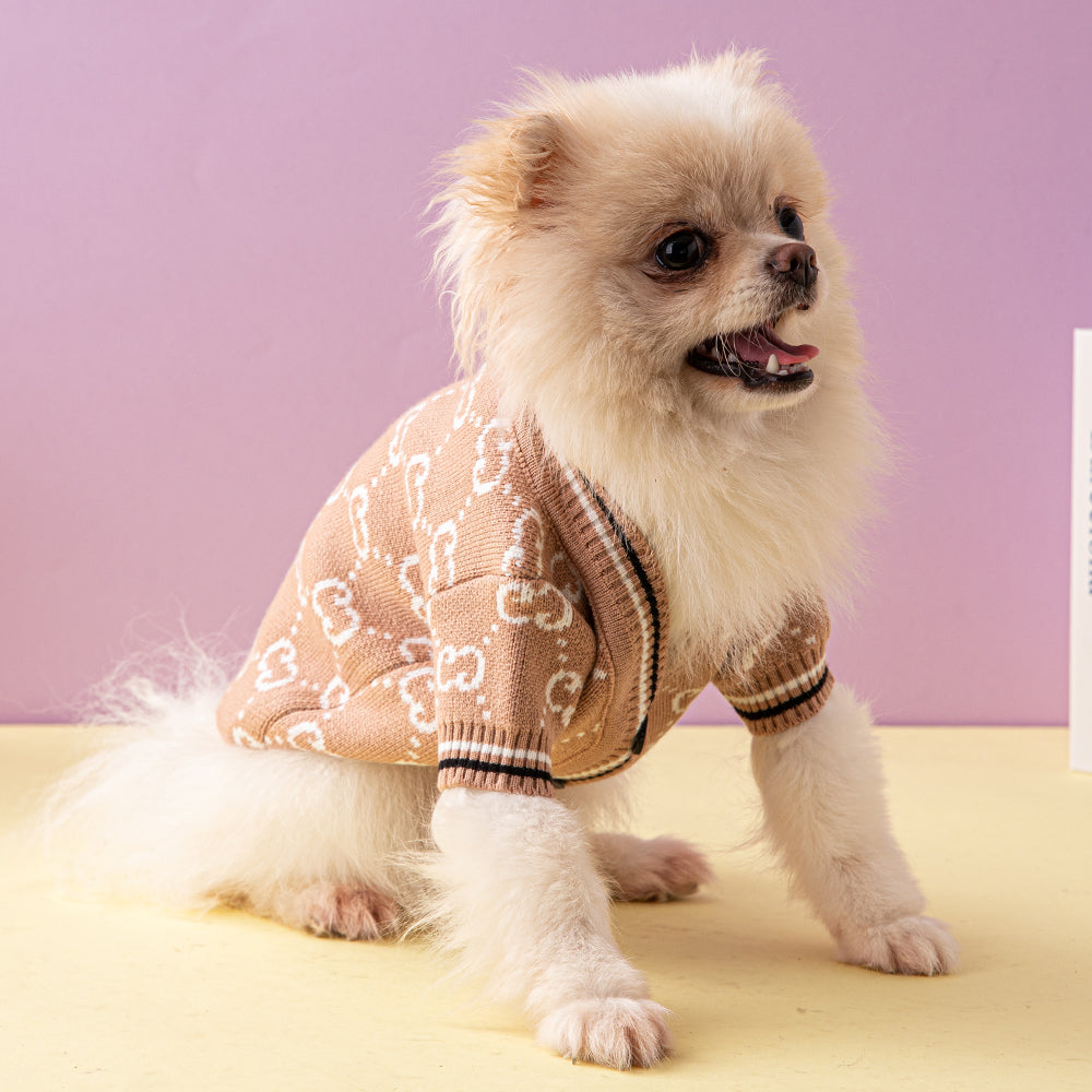 Pucci Dog Elegant Sweater Coffee