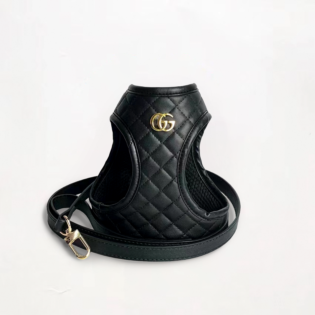 Pucci Leather Dog Harness