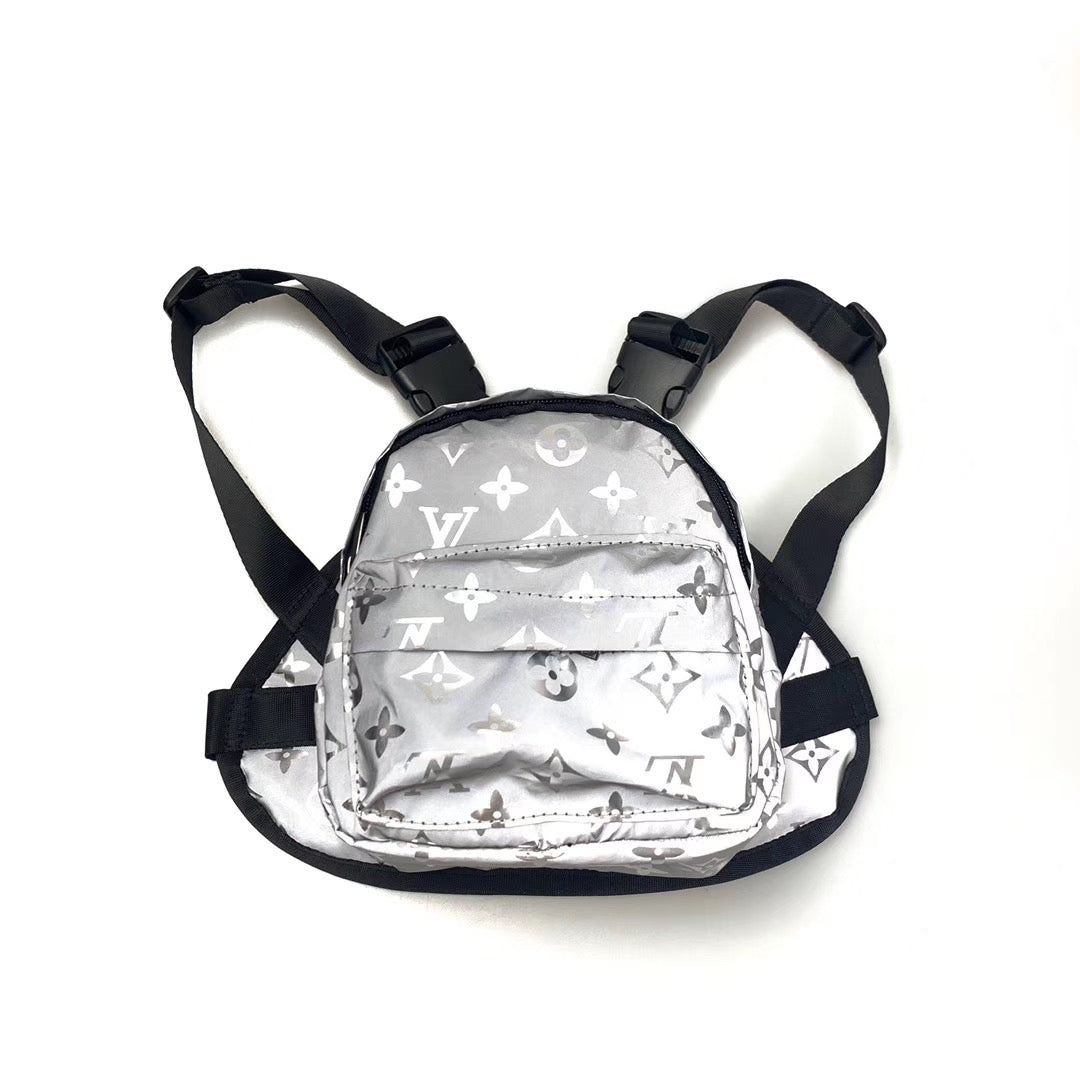 LV Dog Reflective Backpack