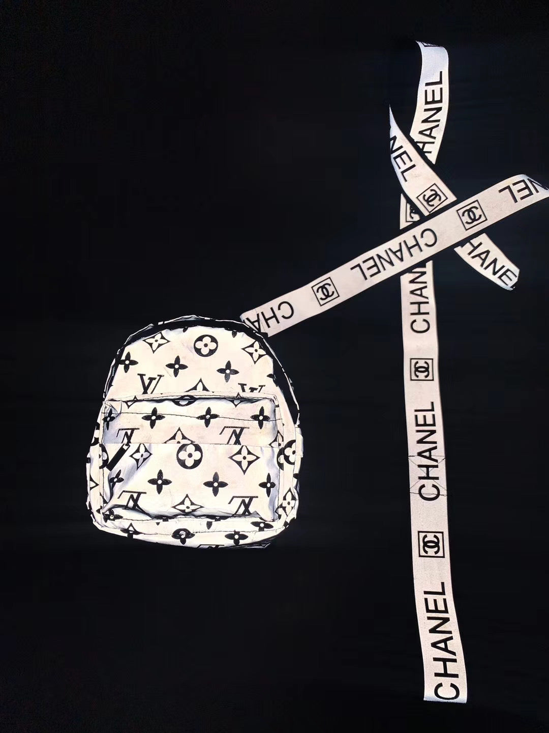 LV Dog Reflective Backpack