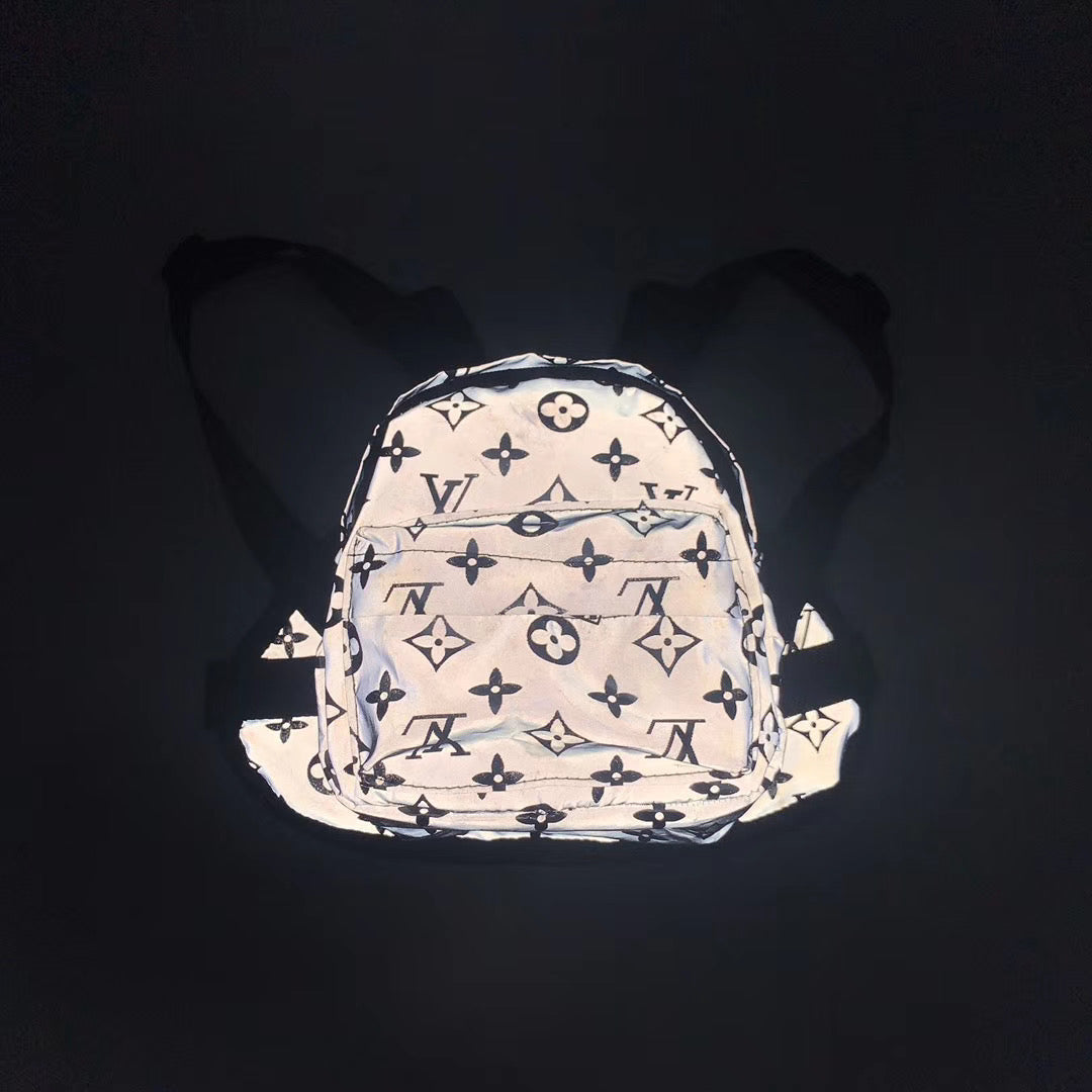 LV Dog Reflective Backpack