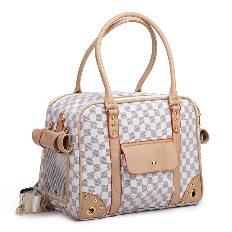 LV Dog Leather Carrier Handbag