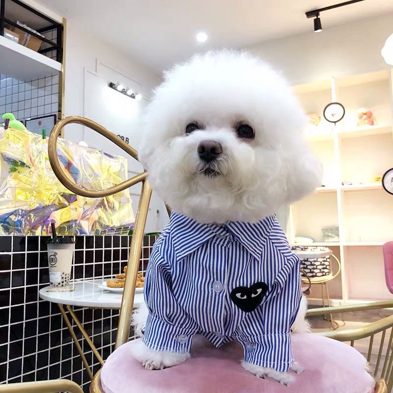 COMME DES GARÇONS Shirt  Designer Fashion Brand Small Pet Dog Bulldog Shirt Luxury Vest Size M