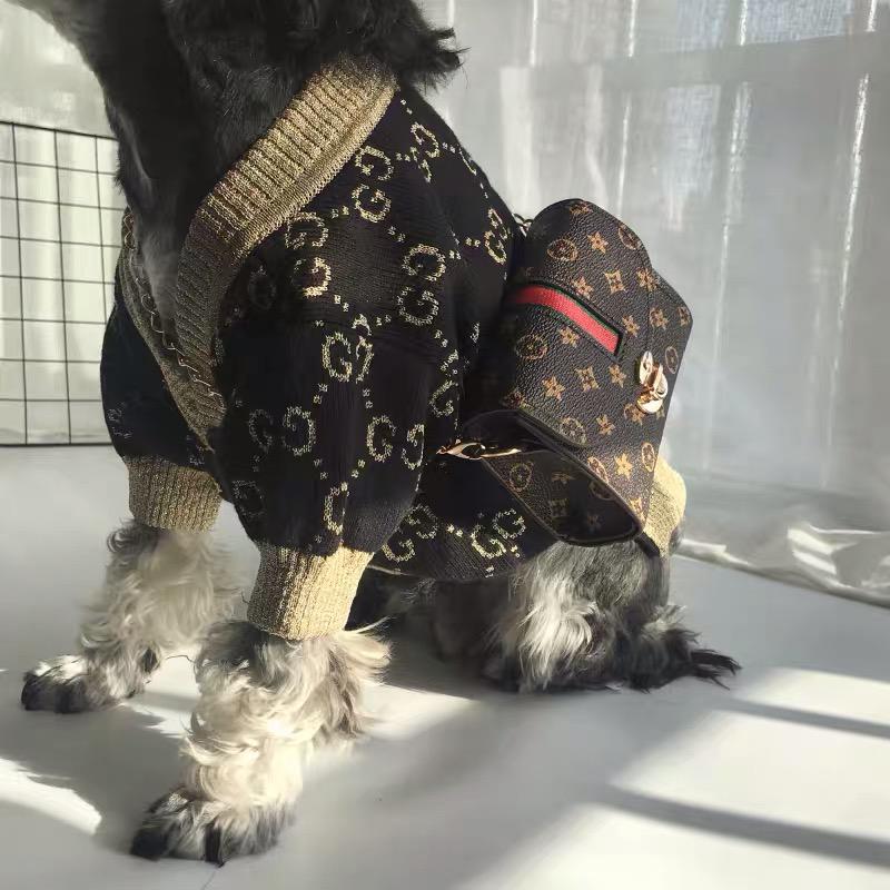 LV Dog Dog Bag Coffee