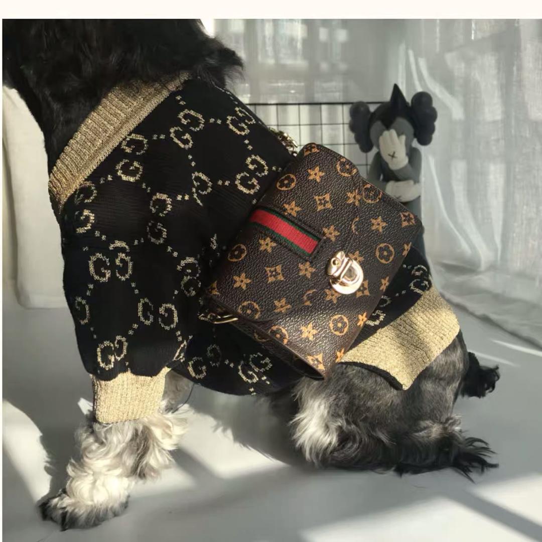 LV Dog Dog Bag Coffee