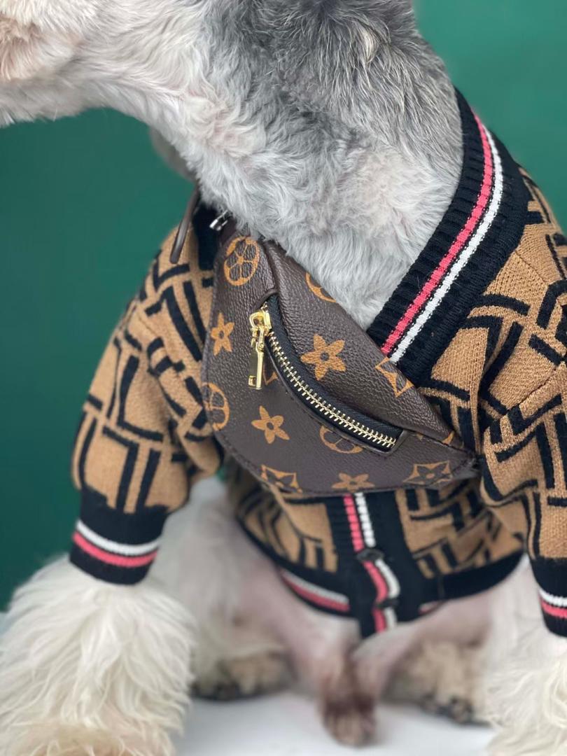 LV Dog Leather Crossbody Bag